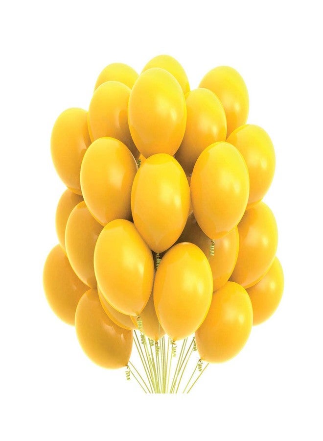 DEEPTI DECOR Pack Of 50 Yellow Color Latex Metallic HD Balloons 12" Inch Best For Theme Party Decoration, Happy Birthday Party Supplies, Wedding, Anniversary, Office Party Purpose, House Party, Opening Ceremony - Image 4